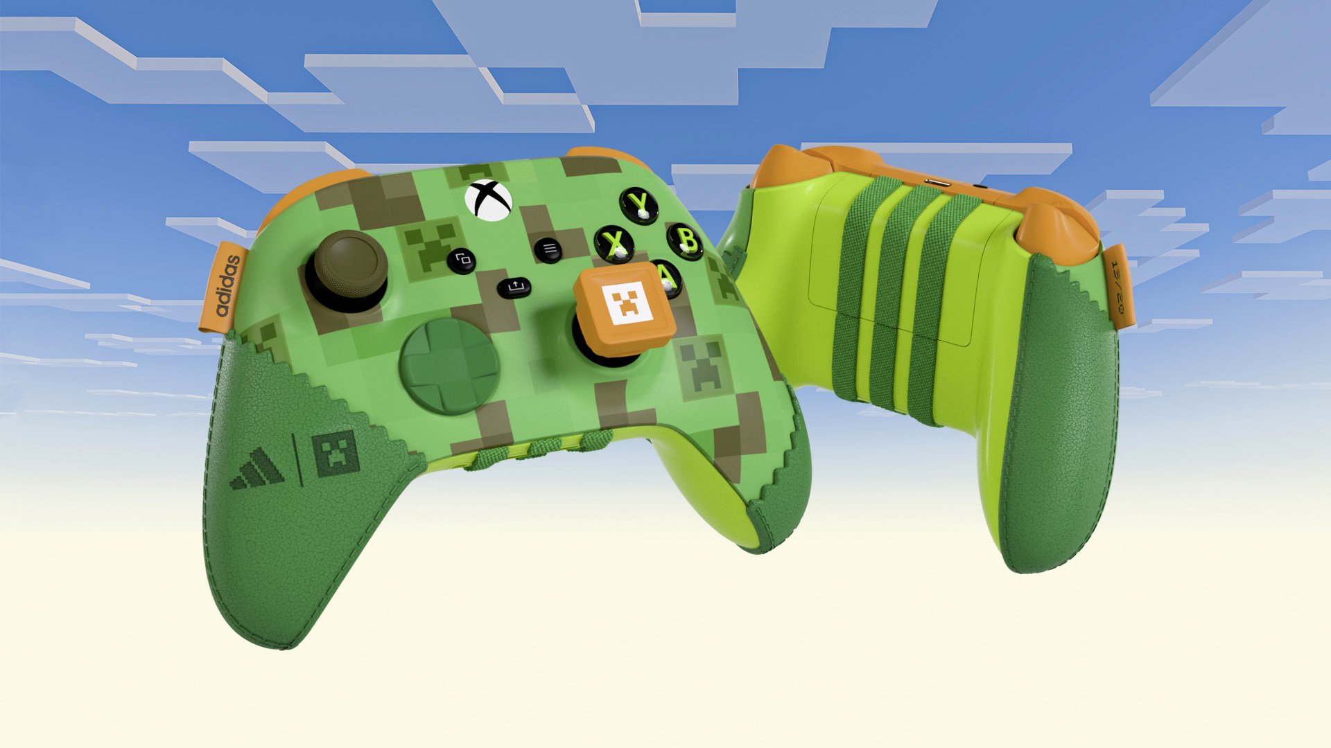 Adidas × Minecraft custom Xbox controller by TAKEOFF Gaming