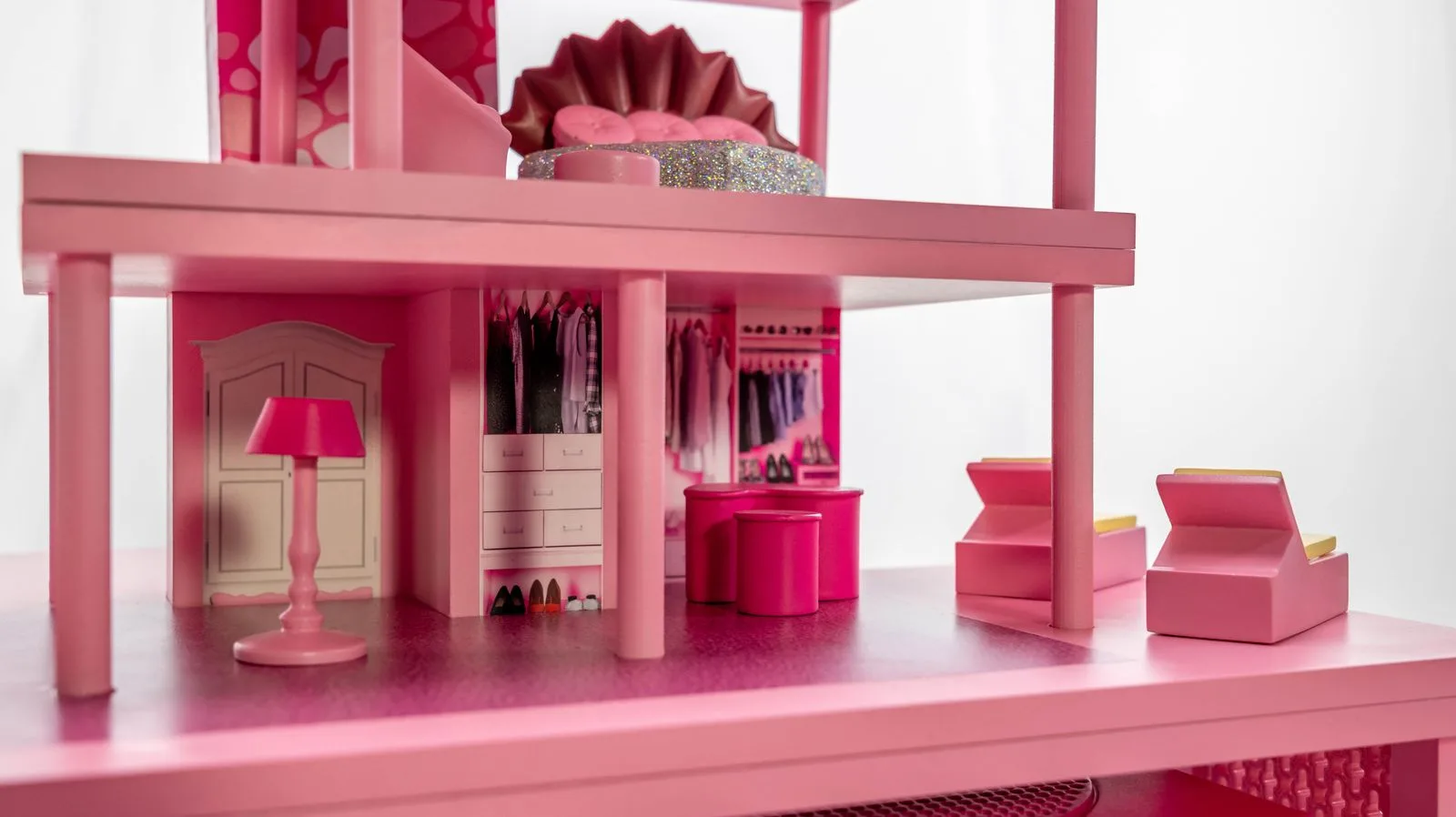 Barbie's dream closet, recreated in miniature