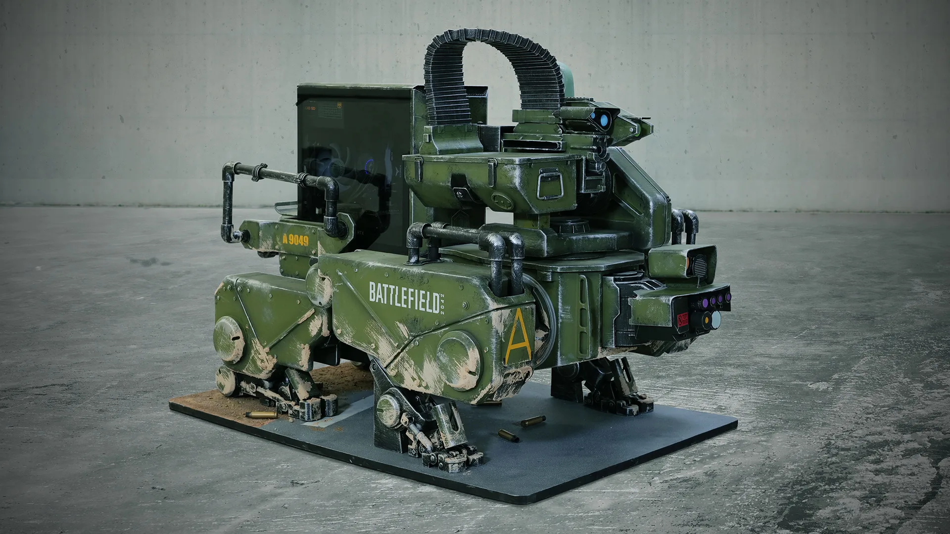Custom Battlefield 2042 PC built into Ranger, the Robot Dog