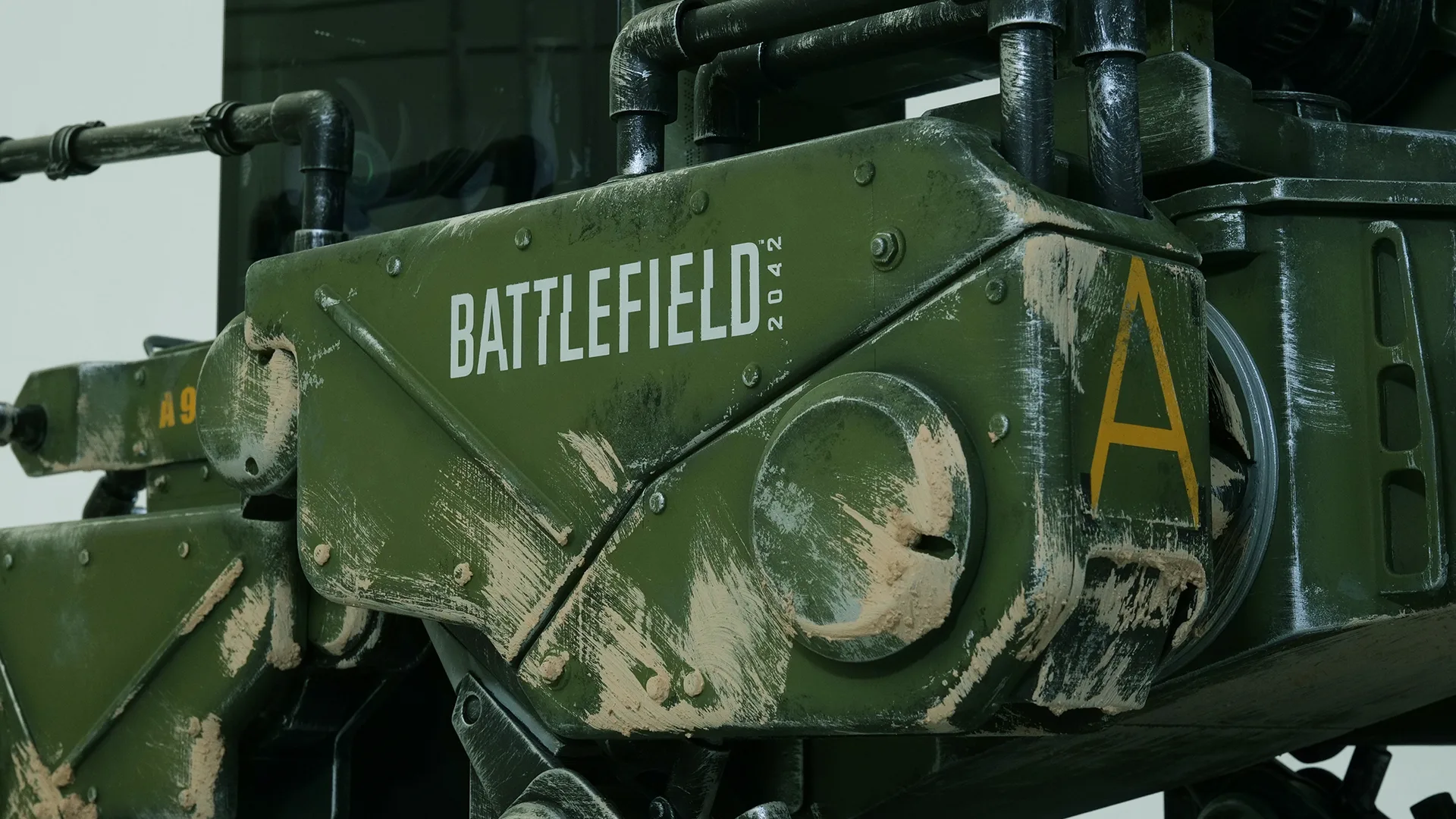 Hand-painted Battlefield 2042 markings and mud on the Ranger shell