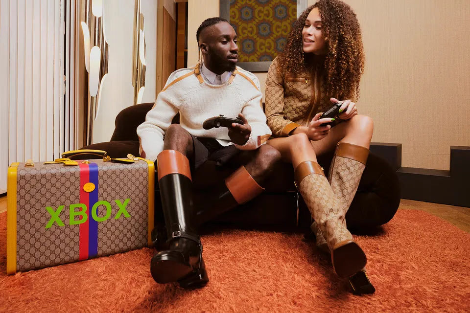 Gucci × Xbox collaboration lifestyle shot