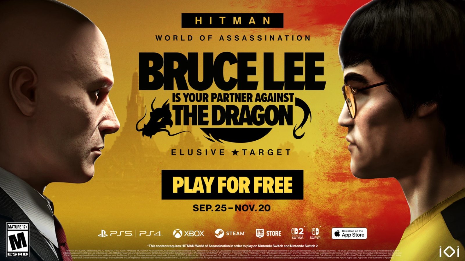 Hitman World of Assassination - Bruce Lee is your partner against The Dragon