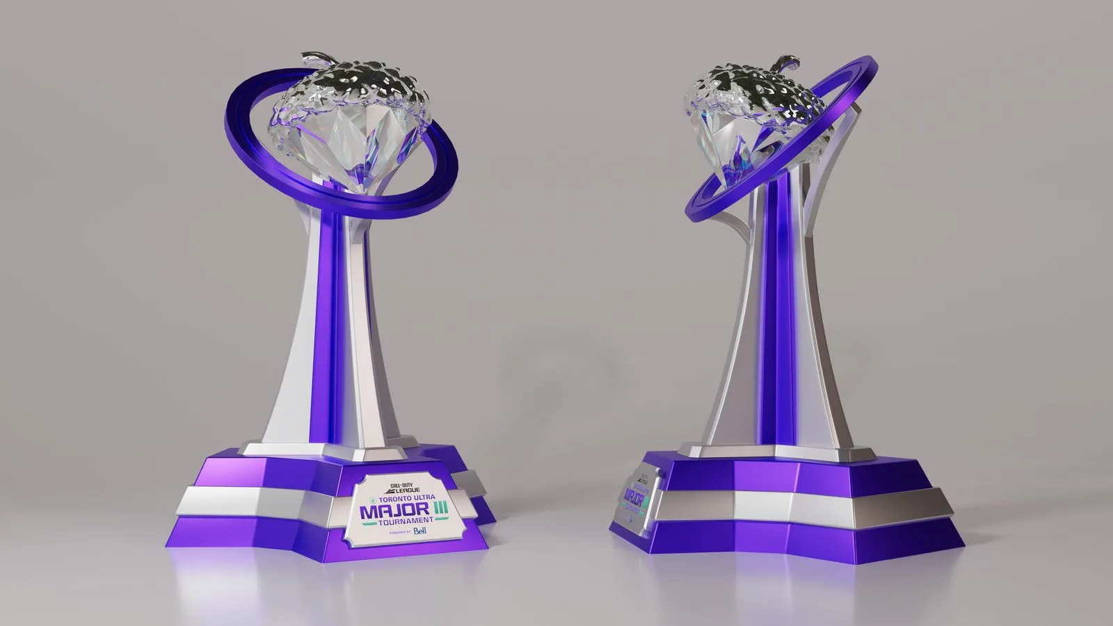 Front and three-quarter views of the trophy