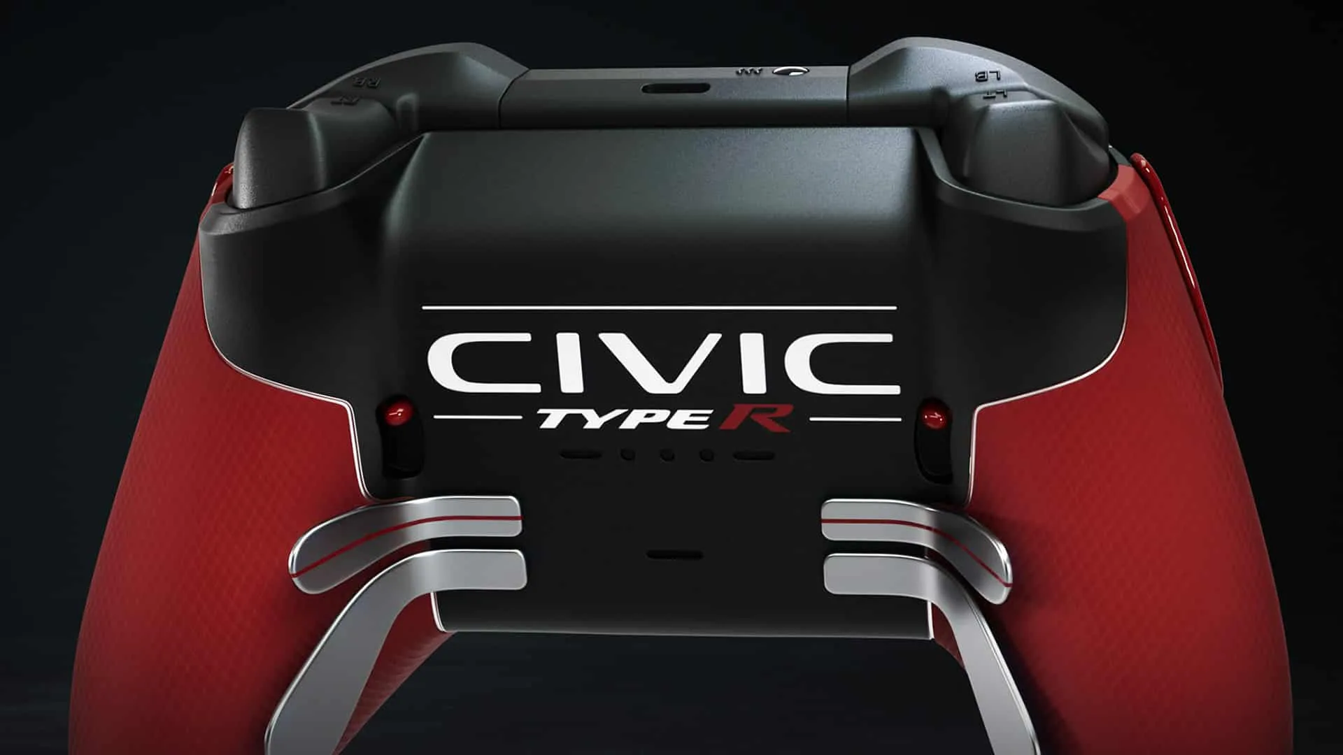 Civic Type R logo on the back of the custom controller